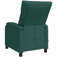 vidaXL Fauteuil de relaxation massant, couleur vert foncé, revêtement en tissu