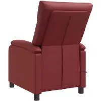 vidaXL Fauteuil de relaxation de massage, couleur rouge vin, revêtement en similicuir, marque