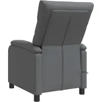 vidaXL Fauteuil de massage relax gris en similicuir
