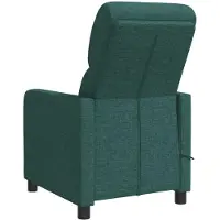 vidaXL Fauteuil de relaxation massant, vert foncé, en polyester