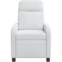 vidaXL Fauteuil de relaxation de massage, blanc, revêtement en tissu, marque