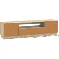 vidaXL Meuble TV LED en bois imitation chêne Sonoma, marque