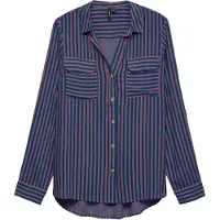 Vero Moda Chemisier 'VMBumpy' bleu foncé / mauve