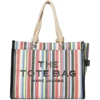 Marc Jacobs Cabas 'Stripe Mesh Large Tote 42x34x17 cm' écru