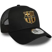 New Era Black Gold Trucker Fc Barcelona Cap Noir