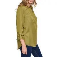 DKNY Dw5900201 Long Sleeve Shirt Vert XL Femme