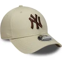New Era Casquette '9FORTY MLB New York Yankees' beige clair / chocolat