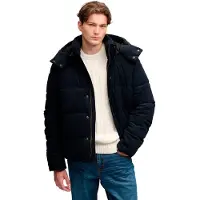 Superdry Homme Doudoune à Capuche en Velours Premium Navy Taille: S