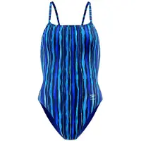 Speedo Printed Web Back Swimsuit Bleu 30 Femme
