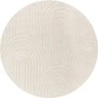 Tapis.fr Tapis moderne Tokko crème 120 cm rond
