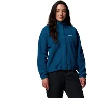 Columbia Jasper Ridge Pebbled Snap Full Zip Fleece Bleu M Femme