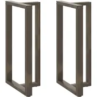 vidaXL Pieds de table de bar en T 2 pcs. Acier naturel 60x35x(110-111) cm Acier