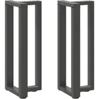 vidaXL Pieds de table console en T 2pcs Anthracite 25x28x(72-73)cm Acier
