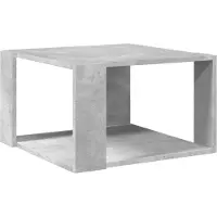 vidaXL Table basse gris béton 51,5x51,5x30 cm Bois composite
