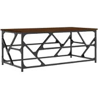 vidaXL Table basse marron imitation chêne 100x50x40 cm Bois composite