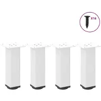 vidaXL Pieds de table basse 4 pcs. Blanc 42-44 cm Acier