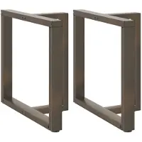vidaXL Pieds de table de salle à manger en T 2 pcs. Acier naturel 80x35x(72-73) cm Acier