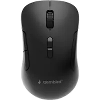 Gembird MUSW2-7B-01, Adapté aux droitiers et aux gauchers, Optique, Sans fil (RF) + Bluetooth, 1600 DPI, Noir