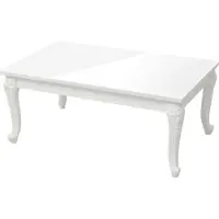 vidaXL Table basse blanc brillant 100x50x42 cm Bois composite