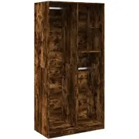 vidaXL Armoire chêne fumé 100x50x200 cm Bois composite