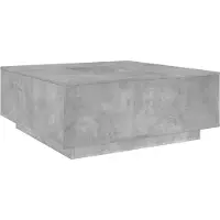 vidaXL Table basse gris béton 100x100x40 cm Bois composite