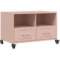 vidaXL Armoire TV rose 68x39x43,5 cm Acier