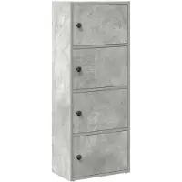 vidaXL Bibliothèque gris béton 40x24x102 cm bois d'ingénierie
