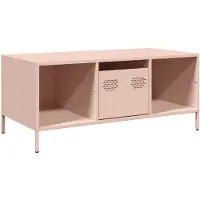 vidaXL Table basse rose 101,5x50x43,5 cm Acier laminé à froid