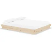 vidaXL Lit en bois massif sans matelas 160x200 cm