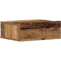 vidaXL Table de chevet flottante vieux bois bois d'ingénierie