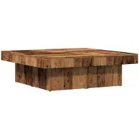 vidaXL Table basse imitation vieux bois 90x90x28 cm Bois composite