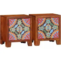 vidaXL Table de chevet 2 pcs 40x30x45 cm bois d'acacia massif