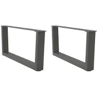 vidaXL Pieds de table basse en V 2 pièces Anthracite 70x(30-31,3) cm Acier