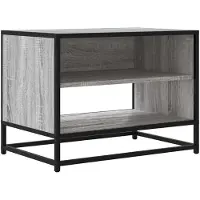 vidaXL Armoire TV Gris Sonoma 61x40x46 cm Bois composite et métal