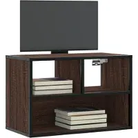 vidaXL Armoire TV Chêne brun 60x31x39,5 cm Bois composite et métal