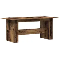 vidaXL Table de salle à manger aspect bois ancien 180x90x76 cm Bois composite