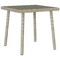 vidaXL Table basse de jardin rectangulaire gris clair 40x40x37 cm Poly rotin