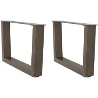 vidaXL Pieds de table basse en V 2 pièces acier naturel 50x(30-31,3) cm acier