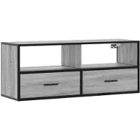 vidaXL Armoire TV Gris Sonoma 100x31x39,5 cm Bois composite et métal