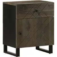 vidaXL Table de chevet noir 50x33x60 cm bois de manguier massif
