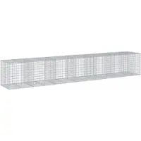 vidaXL Gabion avec couvercle 650x100x100 cm Fer galvanisé
