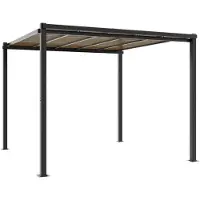 vidaXL , tonnelle de jardin anthracite, 3x3 mètres, aluminium