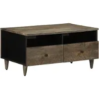 vidaXL Table basse gris clair 80x54x40 cm bois massif mangue