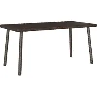vidaXL Table basse de jardin rectangulaire marron 80x40x37 cm Poly rotin