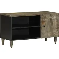 vidaXL Armoire TV gris clair 80x31,5x46 cm bois massif mangue