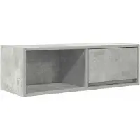 vidaXL Armoire TV gris béton 80x31x25,5 cm Bois composite