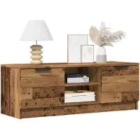 vidaXL Armoire TV imitation vieux bois 102x35x36,5 cm Matériau dérivé du bois