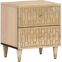 vidaXL Tables de chevet 2 pcs 40x33x46 cm Bois de manguier solide