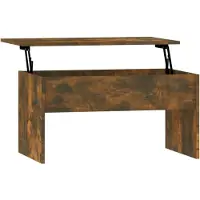 vidaXL Table basse chêne fumé 80x50,5x41,5 cm Bois composite