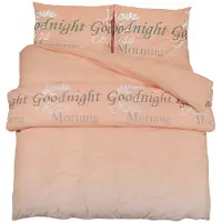 vidaXL Ensemble de literie rose 155x220 cm coton
